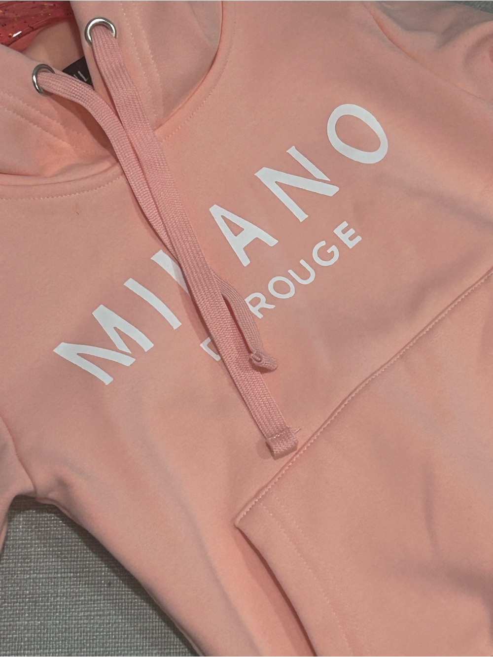 Milano Peach Pink Logo Hoodie